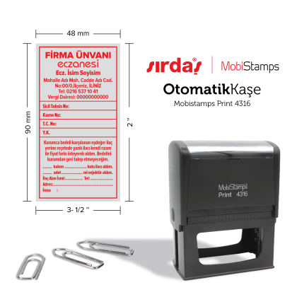 Muadil İlaç Teslim Karne Tutanağı - 48 x 90 mm