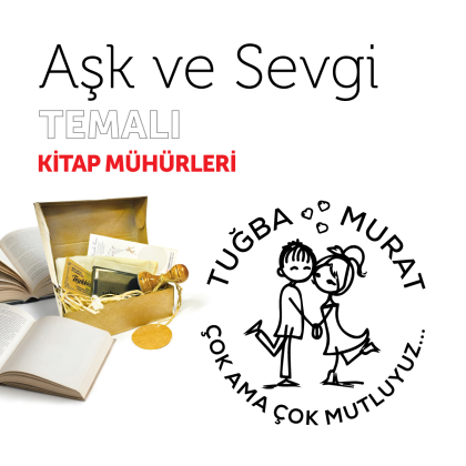 Çok Mutluyuz Aşk ve Sevgi Kitap Mührü / MMASK-022