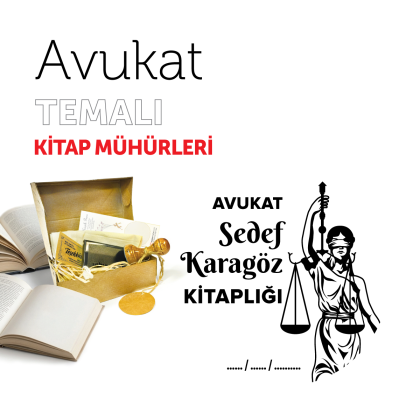 Adaletin Gözü Kapalı Avukat Kitap Mührü / MMAVK-002