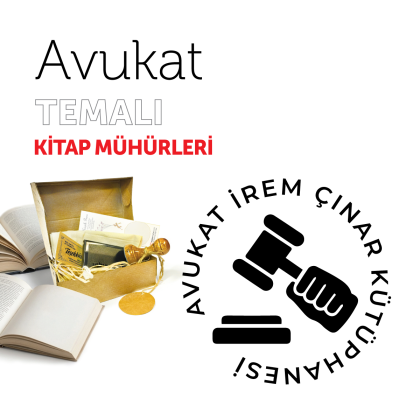 Tokmaklı Avukat Kitap Mührü / MMAVK-007