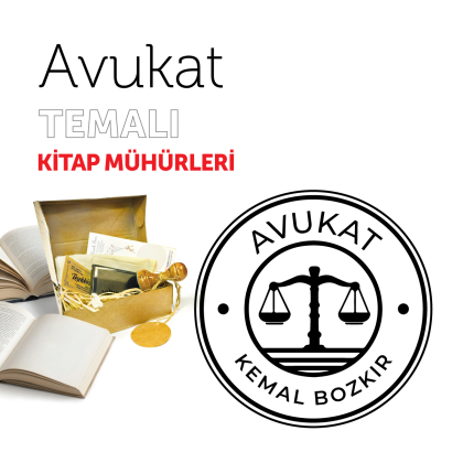 Adalet Terazisi Avukat Kitap Mührü / MMAVK-012