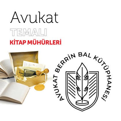 Kuş Tüyü Armalı Avukat Kitap Mührü / MMAVK-013