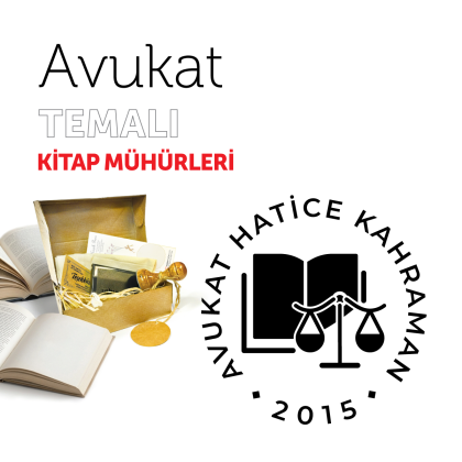Terazi ve Kitap Avukat Kitap Mührü / MMAVK-017