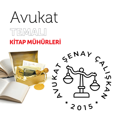 Adalet Terazisi Avukat Kitap Mührü / MMAVK-018