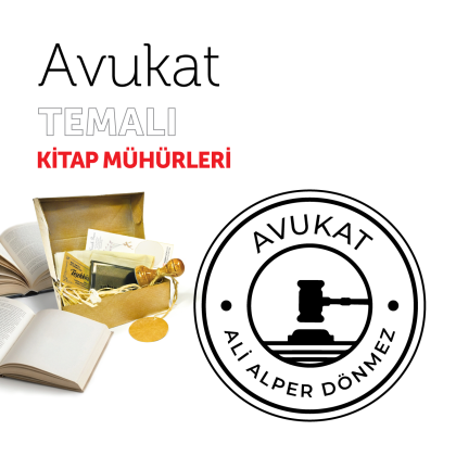 Tokmaklı Avukat Kitap Mührü / MMAVK-024