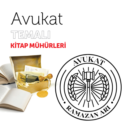 Tokmak Armalı Avukat Kitap Mührü / MMAVK-026