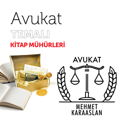 Adalet Terazisi Avukat Kitap Mührü / MMAVK-029