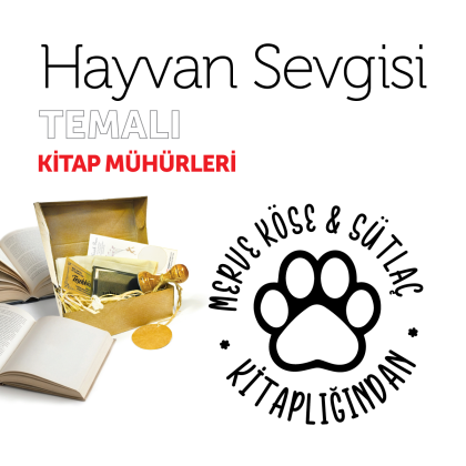 Kedi Patisi Hayvan Sevgisi Kitap Mührü / MMHAY-002