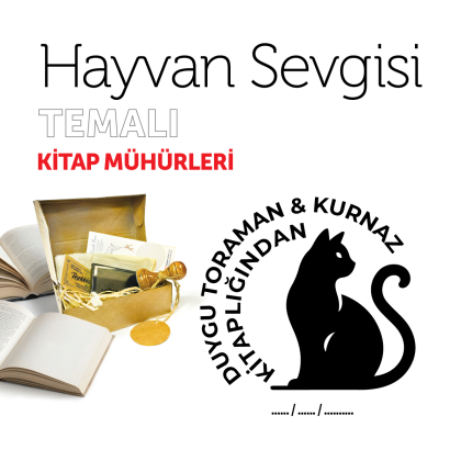 Kedi Dostu Hayvan Sevgisi Kitap Mührü / MMHAY-003