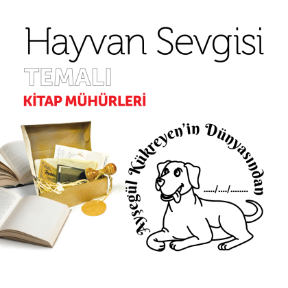 Sevimli Köpeğim Hayvan Sevgisi Kitap Mührü / MMHAY-009