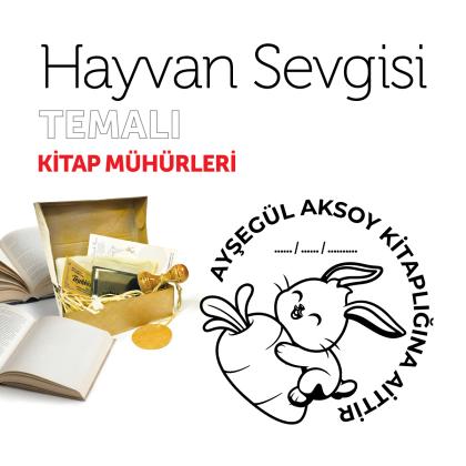 Tavşanlı Hayvan Sevgisi Kitap Mührü / MMHAY-019