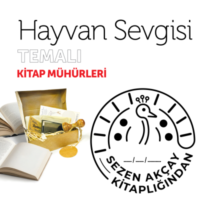 Tavus Kuşlu Hayvan Sevgisi Kitap Mührü / MMHAY-022
