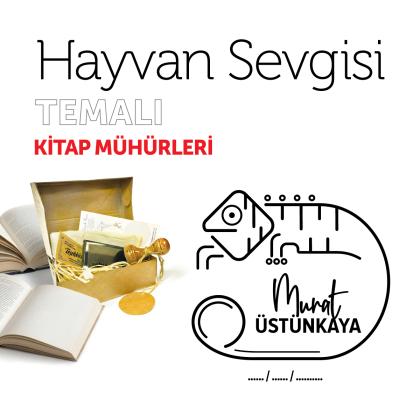 Bukalemunlu Hayvan Sevgisi Kitap Mührü / MMHAY-023
