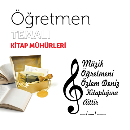 Müzik Öğretmeni Kitap Mührü / MMOGR-028