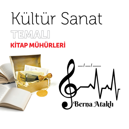 Müzik Notası Kültür Sanat Kitap Mührü / MMSAN-019