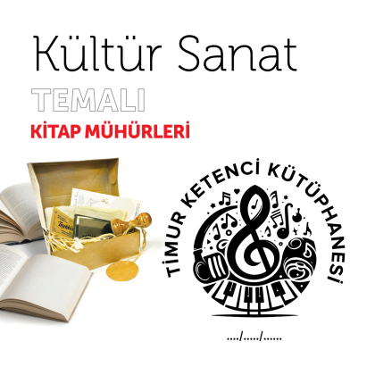 Müzik Notası Kültür Sanat Kitap Mührü / MMSAN-026