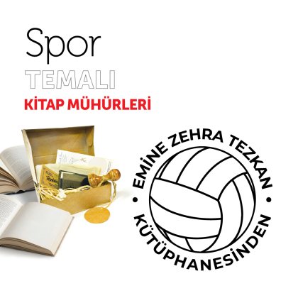 Voyelbol Topu Spor Kitap Mührü / MMSPOR-004