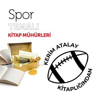 Amerikan Futbolu Topu Spor Kitap Mührü / MMSPOR-010
